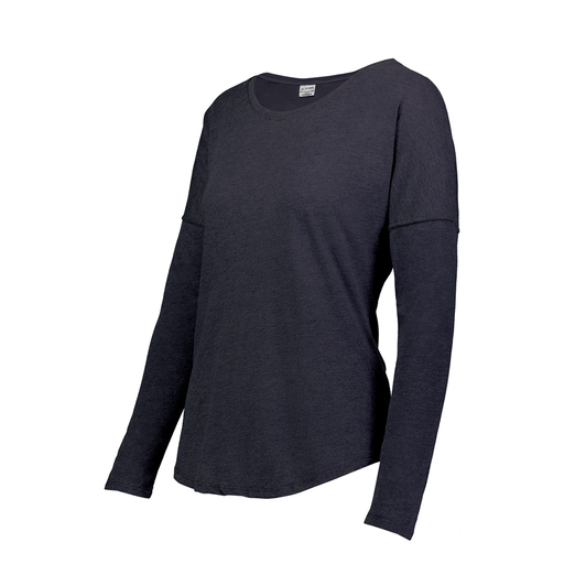[FTLCUBNV-FAXS-LOGO3] Decker Women's Tri-Blend T-Shirt - Long Sleeve (Female Adult XS, Navy, Logo 3)
