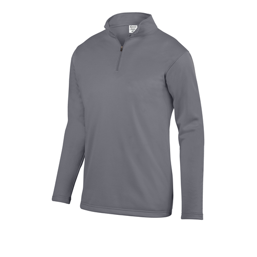 [FOLQFFGY-AS-LOGO2] Decker Men's FlexFleece 1/4 Zip (Adult S, Gray, Logo 2)